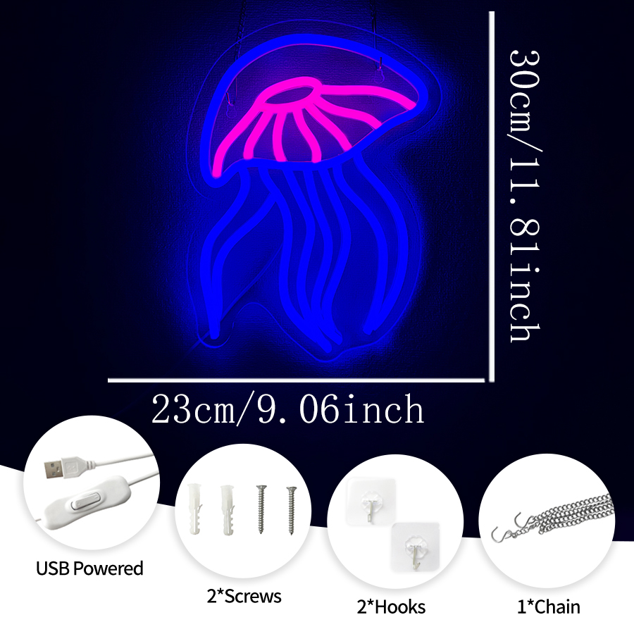 Jellyfish Led Neon Sign, Used  - Marine Aquarium Game recensie en prijs