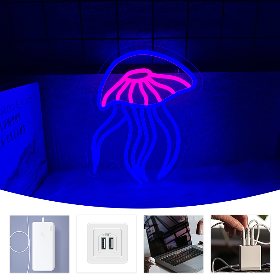 Jellyfish Led Neon Sign, Used  - Marine Aquarium Game recensie en prijs