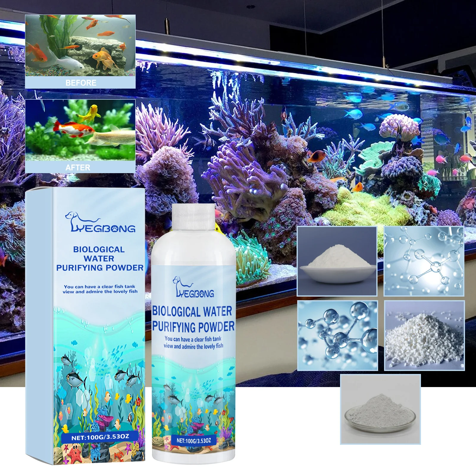 Yegbong Fish Tank Water Purifi - Aquarium Marine Plants recensie en prijs