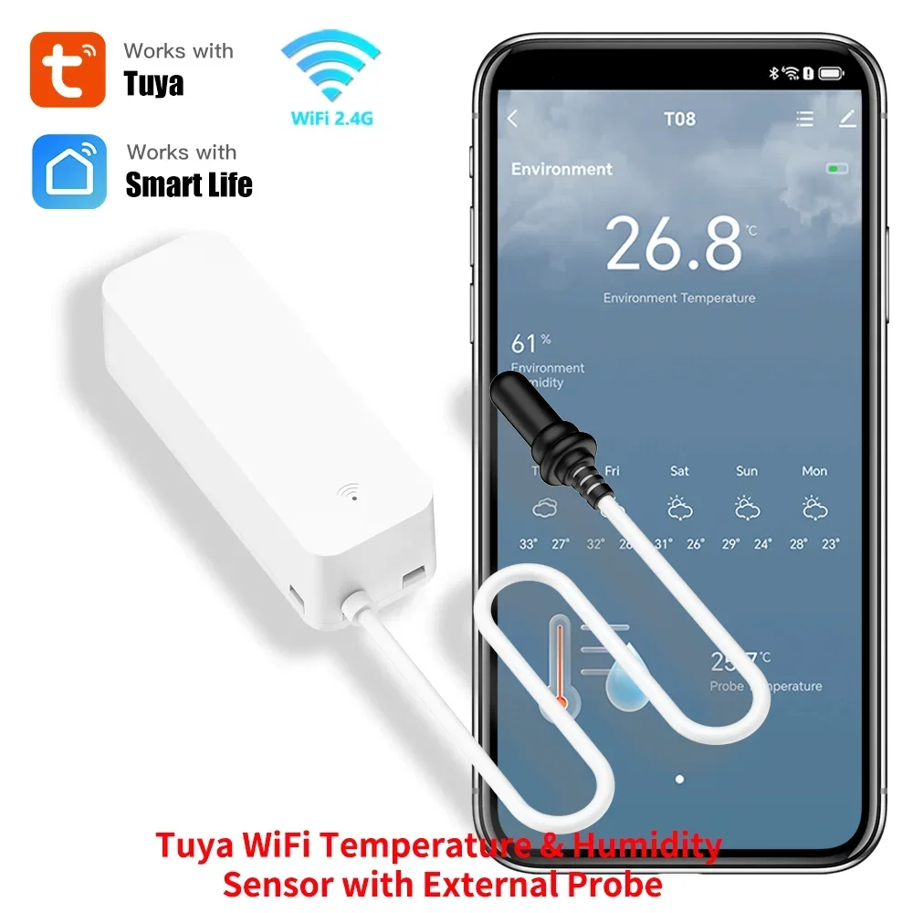 Tuya WiFi Temperature Humidity - Aquarium Marine Plants recensie en prijs